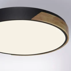 Paul Neuhaus Q BILA LED Deckenleuchte Smart Home mattfarbig Echtholz dimmbar