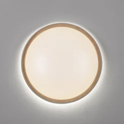 Paul Neuhaus Q EMILIA Deckenleuchte Smart Home grau matt farbig Holzoptik dimmbar
