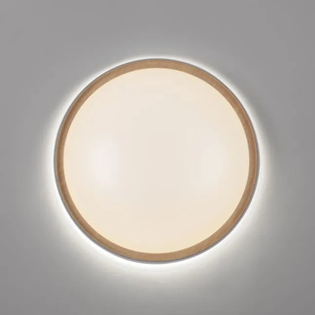 Paul Neuhaus Q EMILIA Deckenleuchte Smart Home grau matt farbig Holzoptik dimmbar
