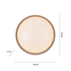 Paul Neuhaus Q EMILIA Deckenleuchte Smart Home grau matt farbig Holzoptik dimmbar