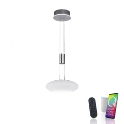 Paul Neuhaus, Q-ETIENNE, LED Pendelleuchte stahl, Smart Home