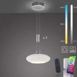 Paul Neuhaus, Q-ETIENNE, LED Pendelleuchte stahl, Smart Home