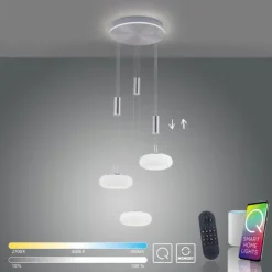 Paul Neuhaus, Q-ETIENNE, LED Pendelleuchte stahl, Smart Home