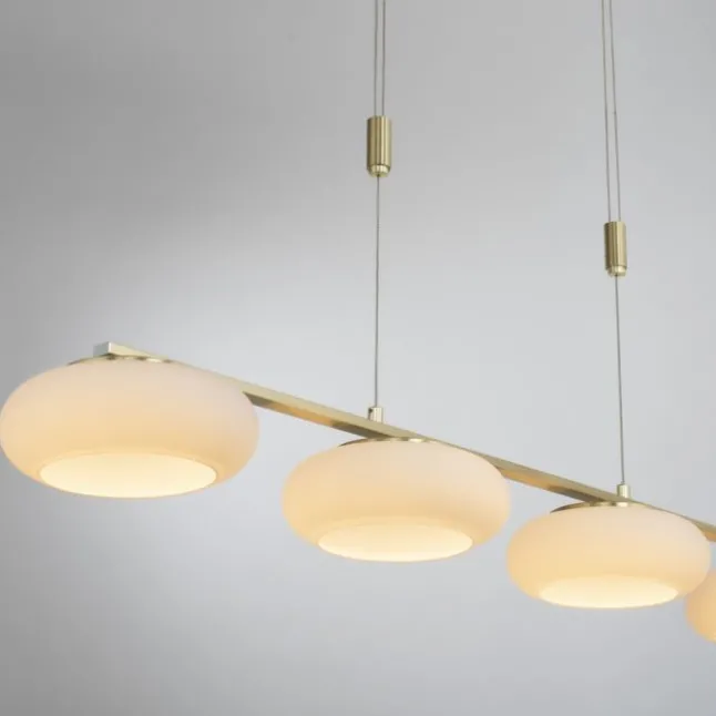 Paul Neuhaus Q ETIENNE Pendelleuchte Smart Home messing länglich 4 flammig