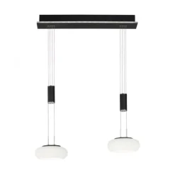 Paul Neuhaus Q ETIENNE Pendelleuchte Smart Home schwarz länglich 2 flammig