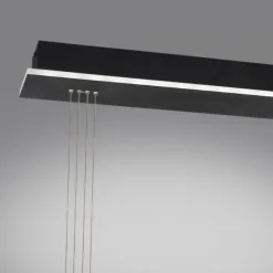 Paul Neuhaus Q ETIENNE Pendelleuchte Smart Home schwarz länglich 2 flammig