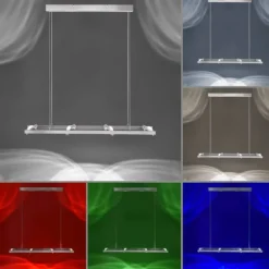 Paul Neuhaus, Q-FISHEYE, LED-Pendelleuchte, silber, dimmbar, Smart Home