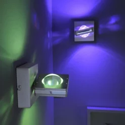 Paul Neuhaus, Q-FISHEYE, LED-Wandleuchte, dimmbar, Linse, Smart Home