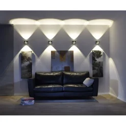 Paul Neuhaus, Q-FISHEYE, LED-Wandleuchte, dimmbar, Linse, Smart Home