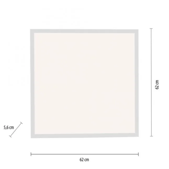 Paul Neuhaus, Q-FLAG, LED-Panel, 62x62cm, CCT, flach, dimmbar, Smart Home
