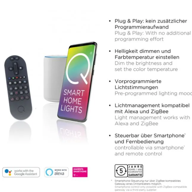 Paul Neuhaus, Q-FRAMELESS, LED-Panel, 45x45cm, weiß, rahmenlos, Smart Home
