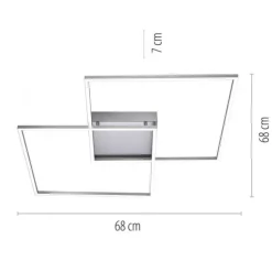 Paul Neuhaus, Q-INIGO, LED-Deckenleuchte, CCT, silber, dimmbar, Smart Home