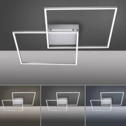 Paul Neuhaus, Q-INIGO, LED-Deckenleuchte, CCT, silber, dimmbar, Smart Home