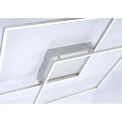 Paul Neuhaus, Q-INIGO, LED-Deckenleuchte, CCT, silber, dimmbar, Smart Home