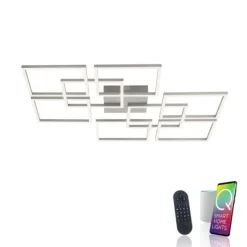Paul Neuhaus, Q-INIGO, LED-Deckenleuchte, stahl, Smart Home