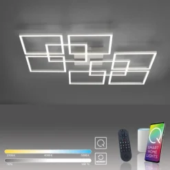 Paul Neuhaus, Q-INIGO, LED-Deckenleuchte, stahl, Smart Home