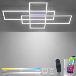 Paul Neuhaus, Q-INIGO, 100x75cm, LED-Deckenleuchte, dimmbar, Smart Home