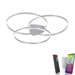 Paul Neuhaus, Q-KATE, LED-Deckenleuchte, 3 Leuchtringe, Smart Home