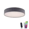 Paul Neuhaus, Q-KIARA ,LED-Deckenleuchte, grau, Ø 58cm, Stoffschirm, Smart Home