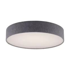 Paul Neuhaus, Q-KIARA ,LED-Deckenleuchte, grau, Ø 58cm, Stoffschirm, Smart Home