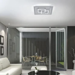 Paul Neuhaus, Q-LINEA, LED-Deckenleuchte, 40x40cm, dimmbar, CCT, Smart Home