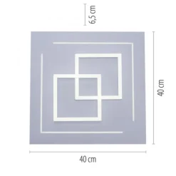Paul Neuhaus, Q-LINEA, LED-Deckenleuchte, 40x40cm, dimmbar, CCT, Smart Home