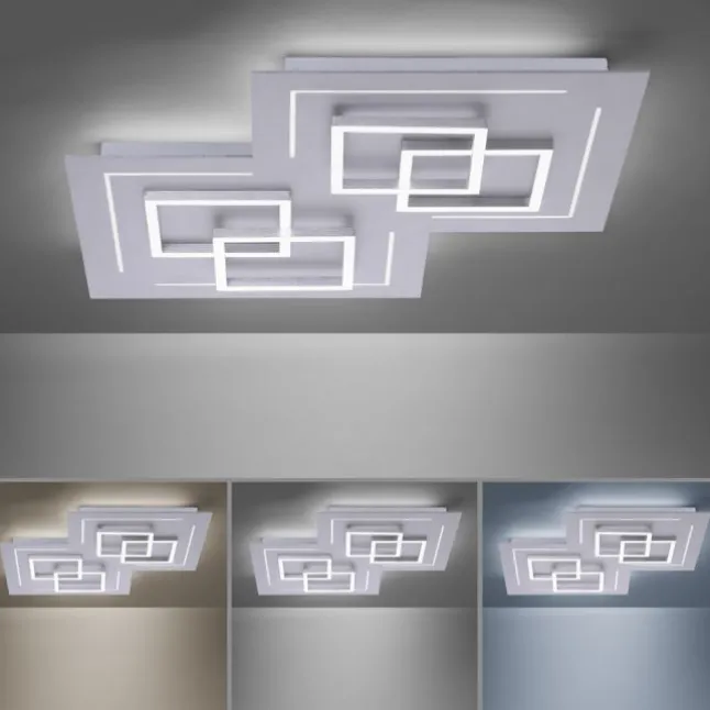 Paul Neuhaus, Q-LINEA, LED-Deckenleuchte, aluminium, dimmbar, CCT, Smart Home