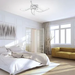 Paul Neuhaus, Q-MALINA, LED-Deckenleuchte, stahl, dimmbar, modern, Smart Home