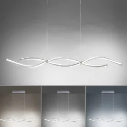 Paul Neuhaus, Q-MALINA, LED-Pendelleuchte, Wellen Design, modern, Smart Home
