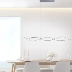 Paul Neuhaus, Q-MALINA, LED-Pendelleuchte, Wellen Design, modern, Smart Home