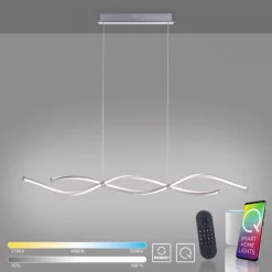 Paul Neuhaus, Q-MALINA, LED-Pendelleuchte, Wellen Design, modern, Smart Home