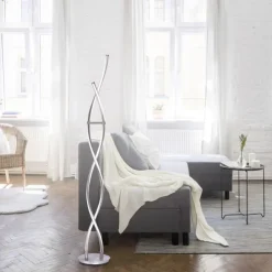 Paul Neuhaus, Q-MALINA, LED-Stehleuchte, geschwungen, dimmbar, CCT, Smart Home
