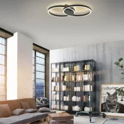Paul Neuhaus Q MARKO LED Deckenleuchte Smart Home rund schwarz dimmbar RGB