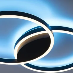 Paul Neuhaus Q MARKO LED Deckenleuchte Smart Home rund schwarz dimmbar RGB