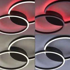 Paul Neuhaus Q MARKO LED Deckenleuchte Smart Home rund schwarz dimmbar RGB