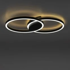 Paul Neuhaus Q MARKO LED Deckenleuchte Smart Home rund schwarz dimmbar RGB