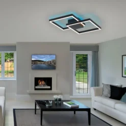 Paul Neuhaus Q MARKO LED Deckenleuchte Smart Home eckig schwarz dimmbar RGB