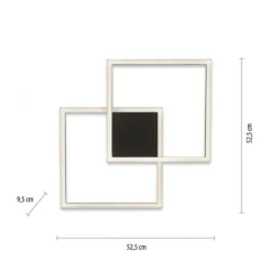 Paul Neuhaus Q MARKO LED Deckenleuchte Smart Home eckig schwarz dimmbar RGB