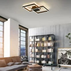 Paul Neuhaus Q MARKO LED Deckenleuchte Smart Home eckig schwarz dimmbar RGB
