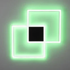 Paul Neuhaus Q MARKO LED Deckenleuchte Smart Home eckig schwarz dimmbar RGB