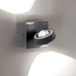 Paul Neuhaus, Q-MIA, LED-Wandleuchte, anthrazit, drehbar, modern, Smart Home