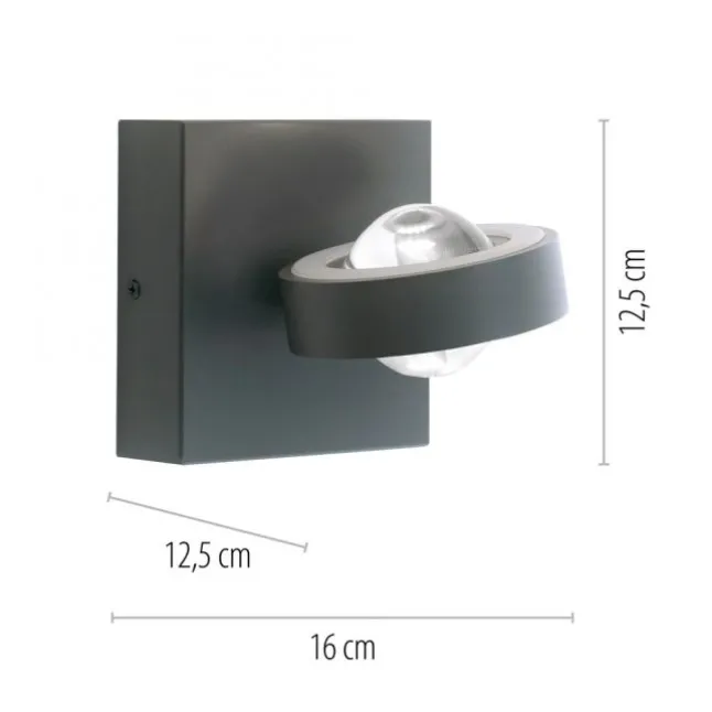 Paul Neuhaus, Q-MIA, LED-Wandleuchte, anthrazit, drehbar, modern, Smart Home