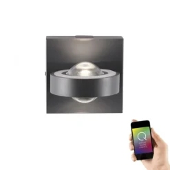 Paul Neuhaus, Q-MIA, LED-Wandleuchte, anthrazit, drehbar, modern, Smart Home