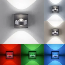 Paul Neuhaus, Q-MIA, LED-Wandleuchte, anthrazit, drehbar, modern, Smart Home