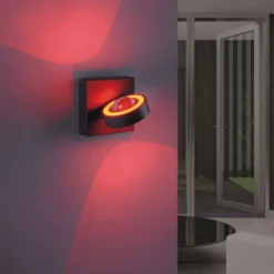 Paul Neuhaus, Q-MIA, LED-Wandleuchte, anthrazit, drehbar, modern, Smart Home