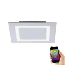 Paul Neuhaus, Q-MIRAN, Smart Home, LED-Deckenleuchte, 30x30cm, Fernbedienung, aluminium