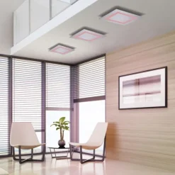 Paul Neuhaus, Q-MIRAN, Smart Home, LED-Deckenleuchte, 30x30cm, Fernbedienung, aluminium