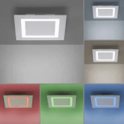 Paul Neuhaus, Q-MIRAN, Smart Home, LED-Deckenleuchte, 30x30cm, Fernbedienung, aluminium