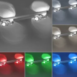 Paul Neuhaus, Q-NEMO, LED-Wandleuchte, 4-flg, dimmbar, aluminium, Smart Home
