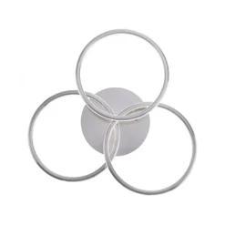 Paul Neuhaus, Q-NEVIO, LED-Deckenleuchte, 3-flg, silber, CCT, Smart Home